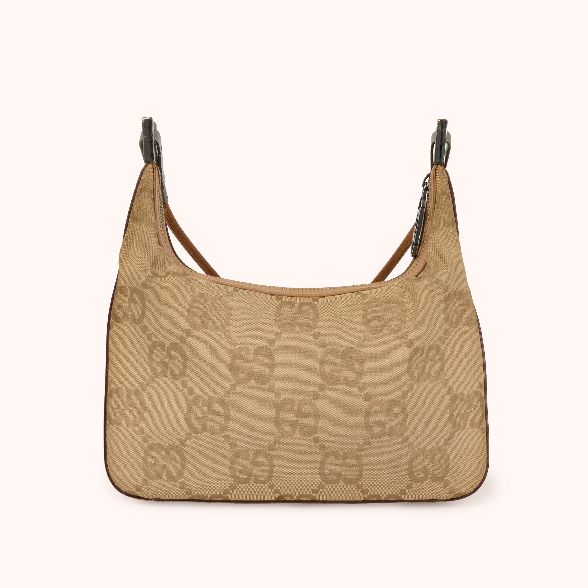 Gucci Jackie Baguette GG Canvas Beige Handbag