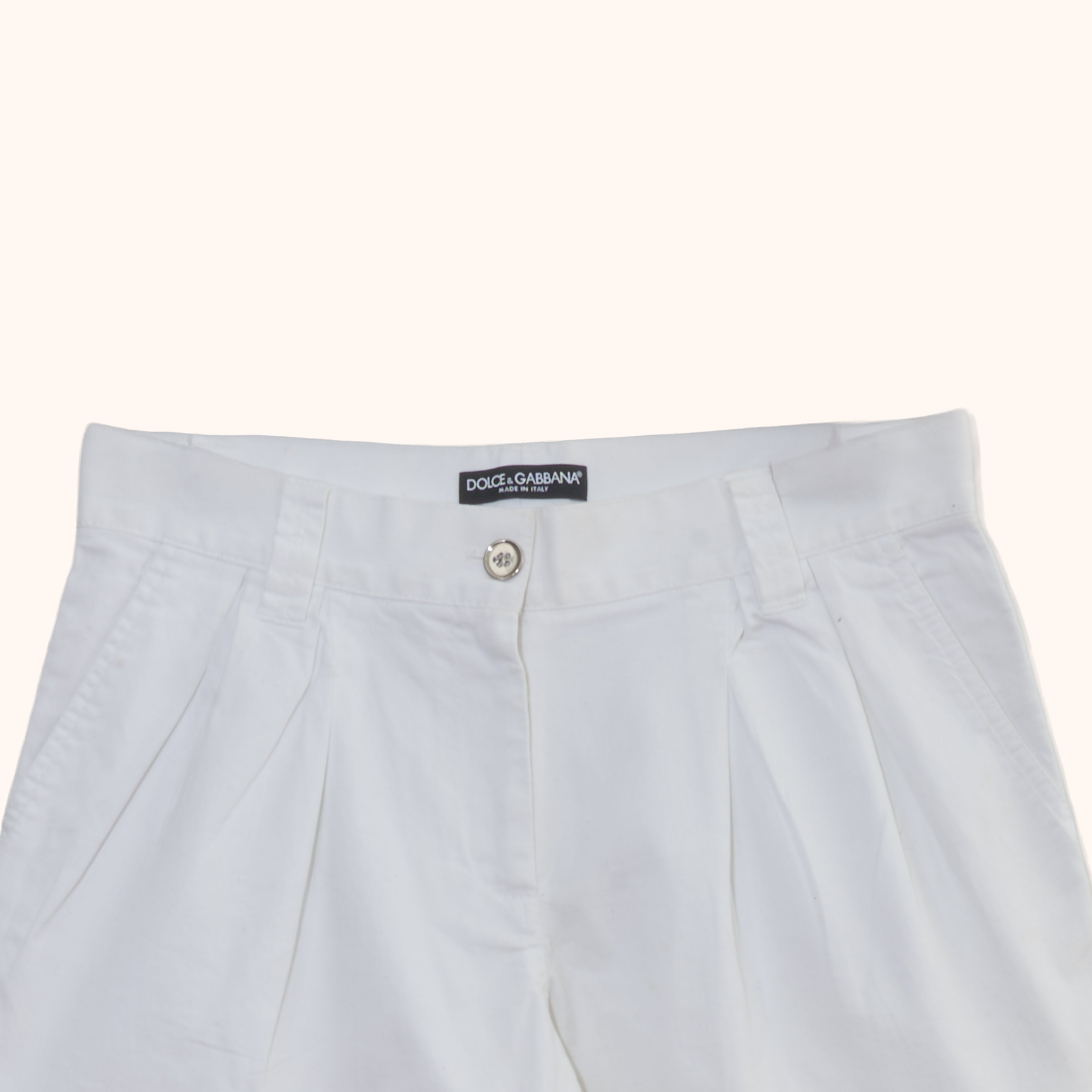 Dolce & Gabbana Weiße Shorts aus Baumwollstretch