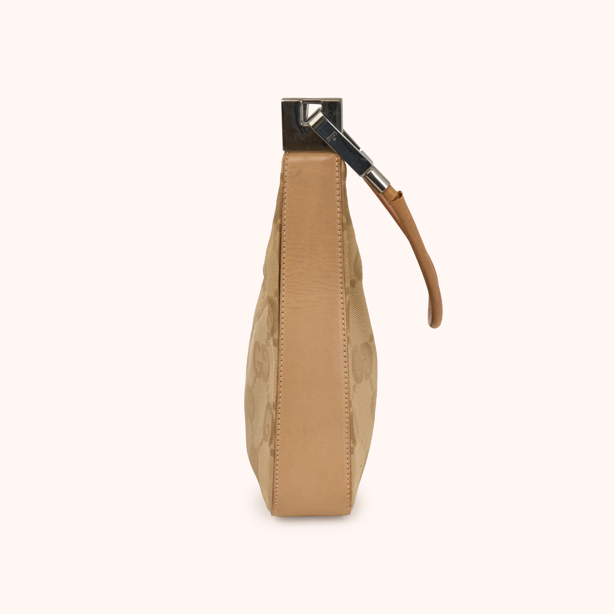 Gucci Jackie Baguette GG Canvas Beige Handbag