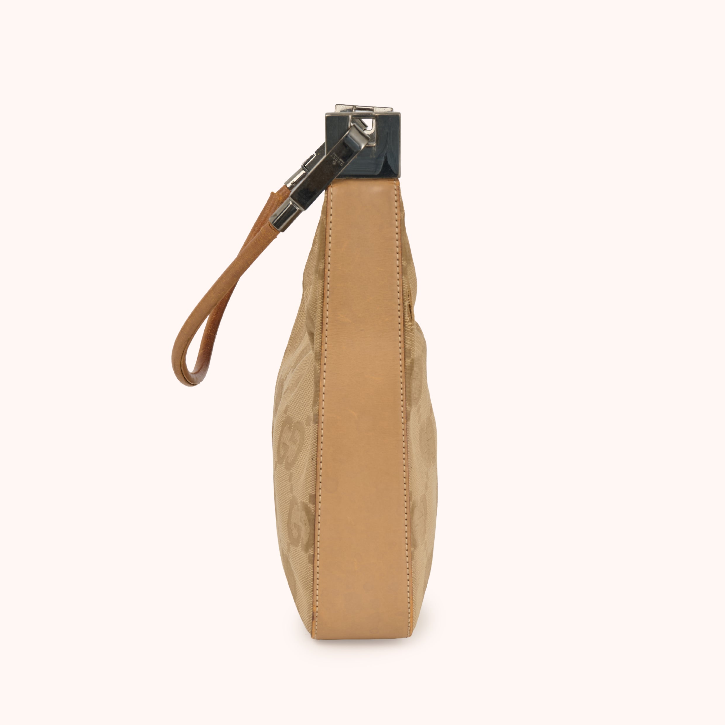 Gucci Jackie Baguette GG Canvas Beige Handbag
