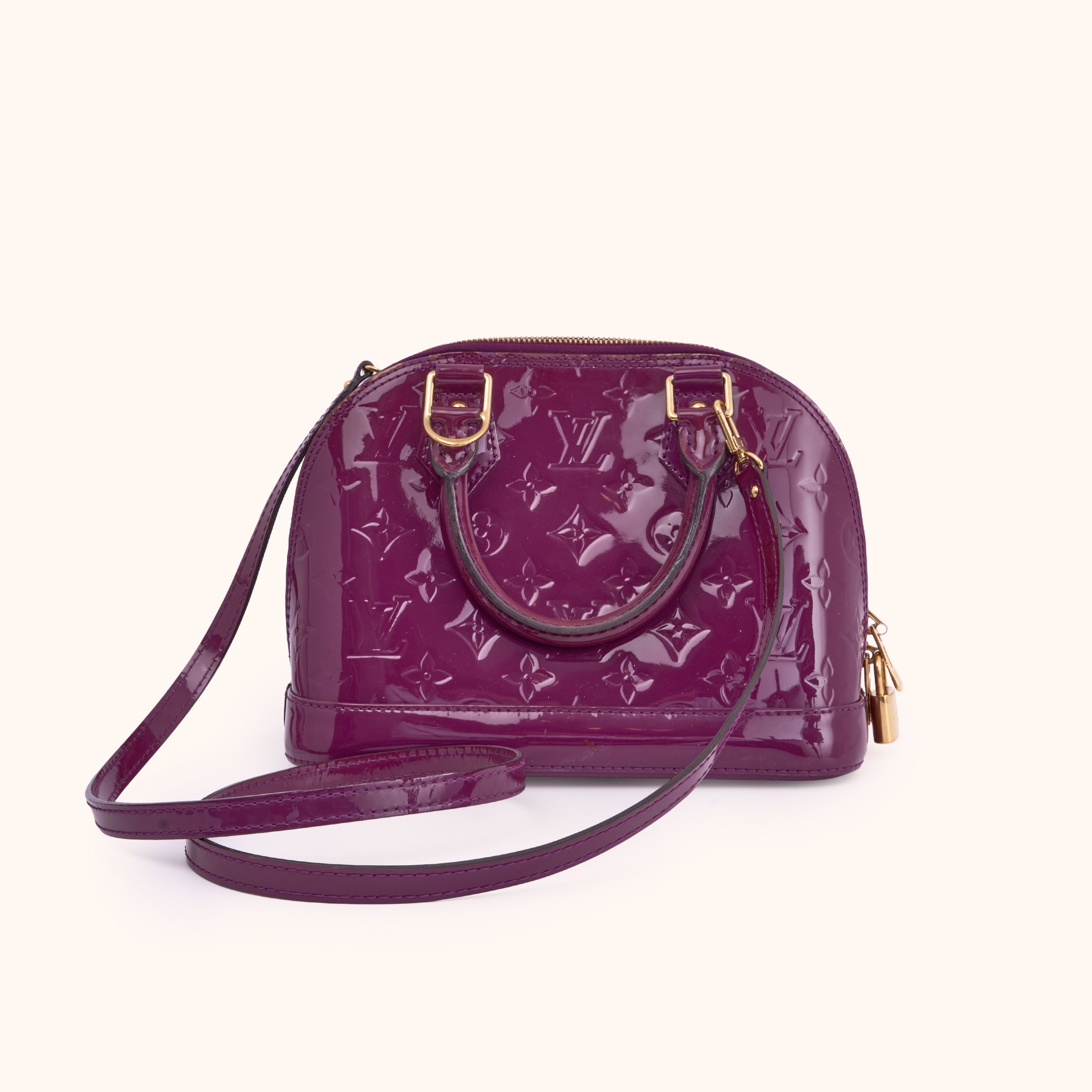Louis Vuitton Alma BB Vernis Amarante Schultertasche