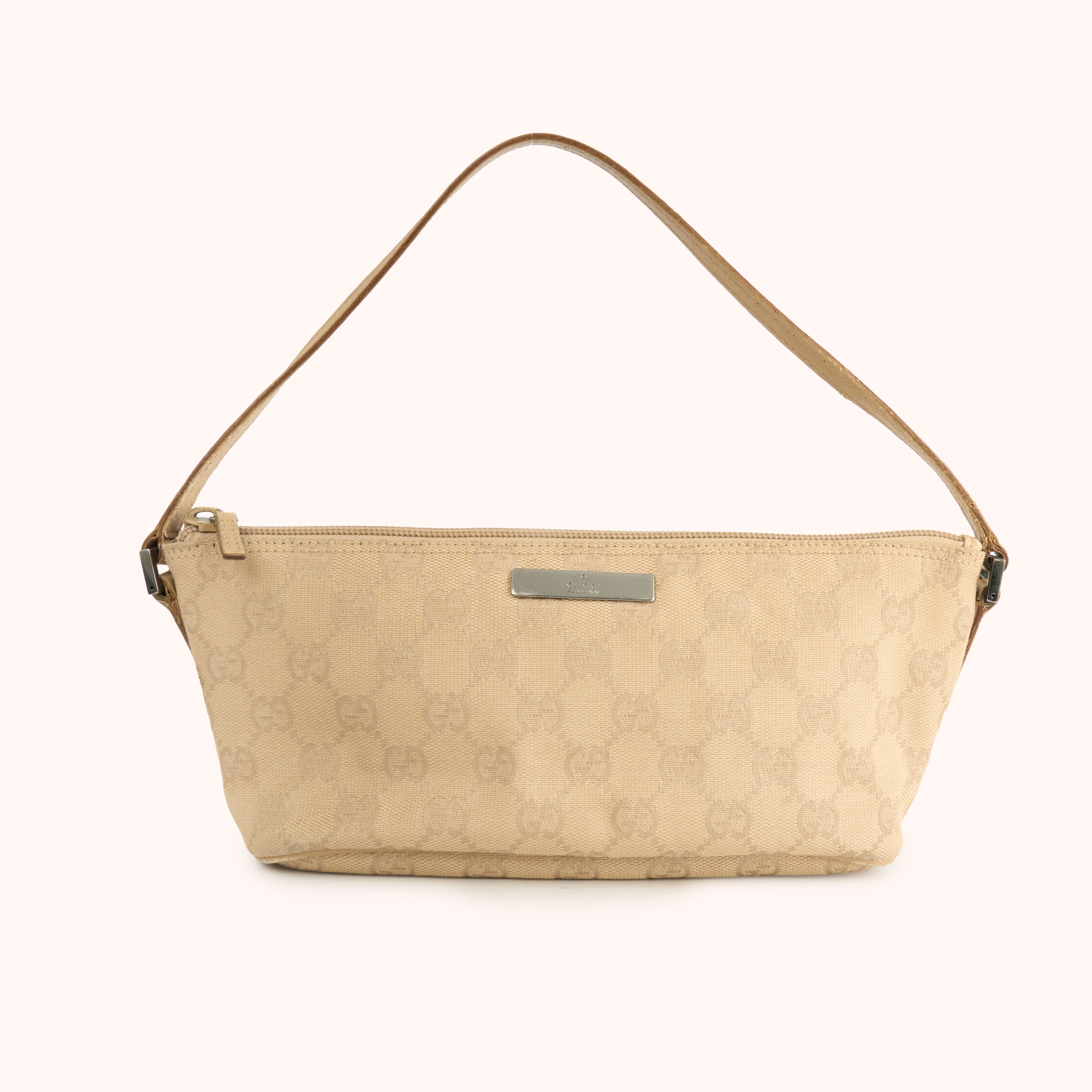 Gucci Mini Schultertasche aus GG Canvas – Beige