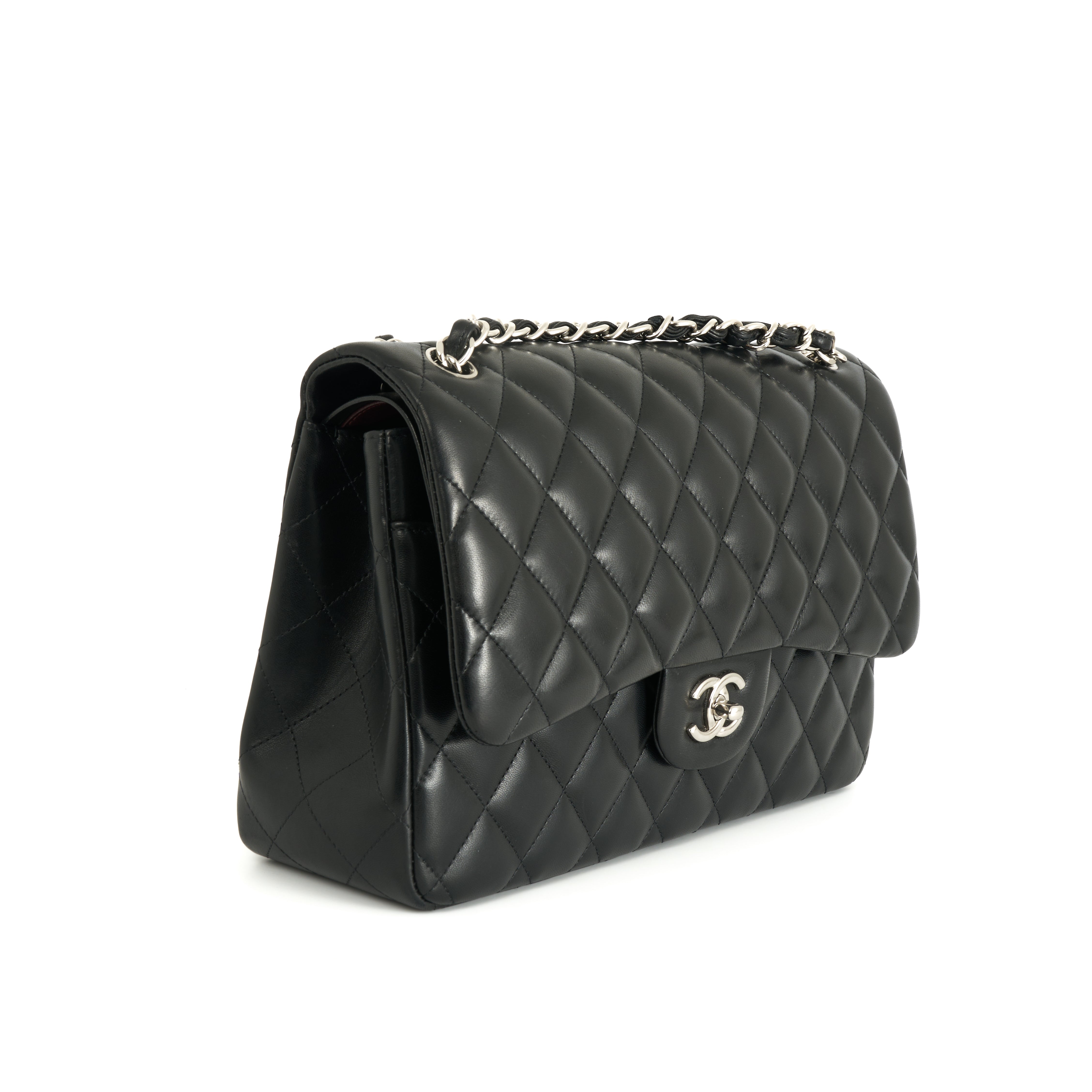 Chanel Classic Double Flap Bag Jumbo Schwarz Lambskin
