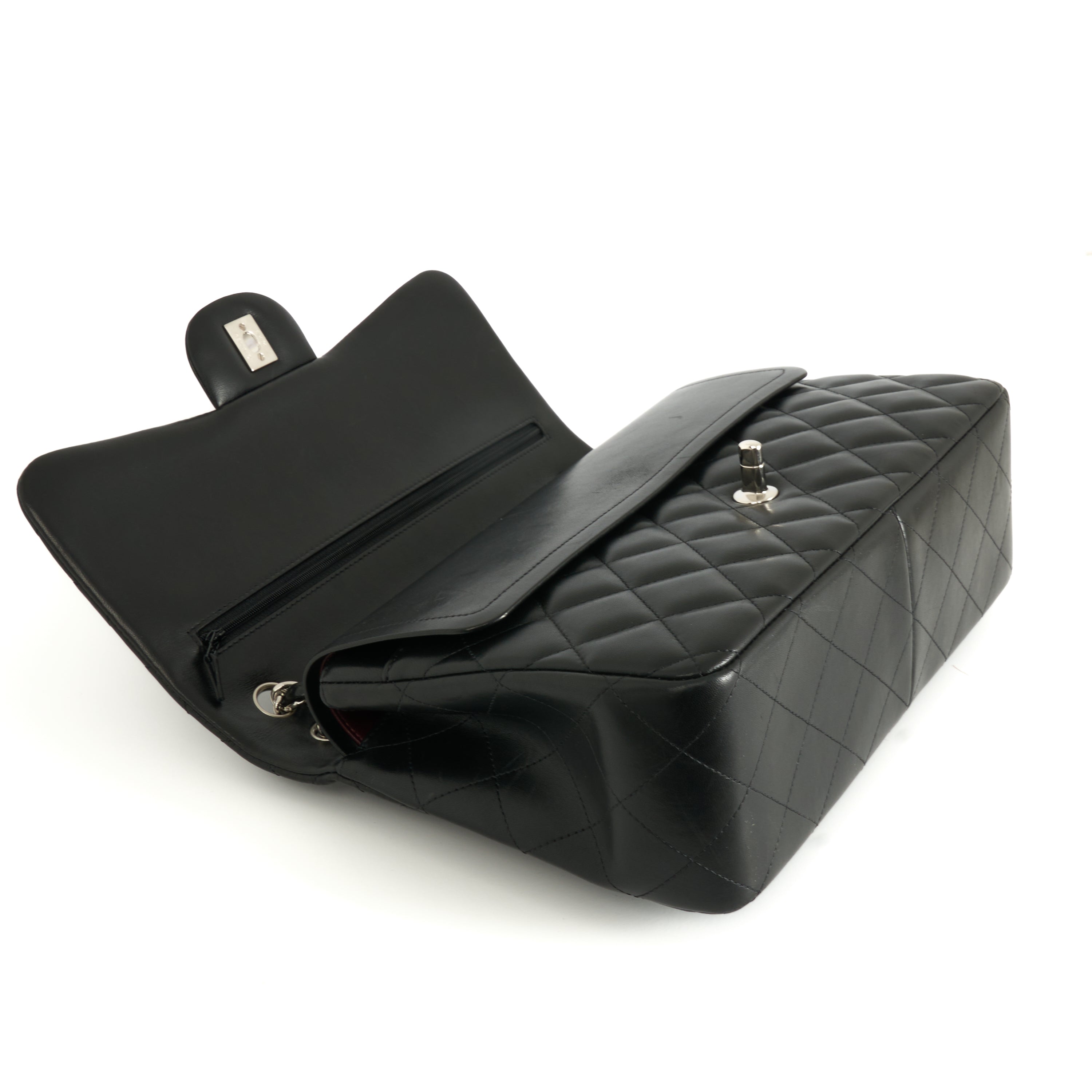 Chanel Classic Double Flap Bag Jumbo Schwarz Lambskin