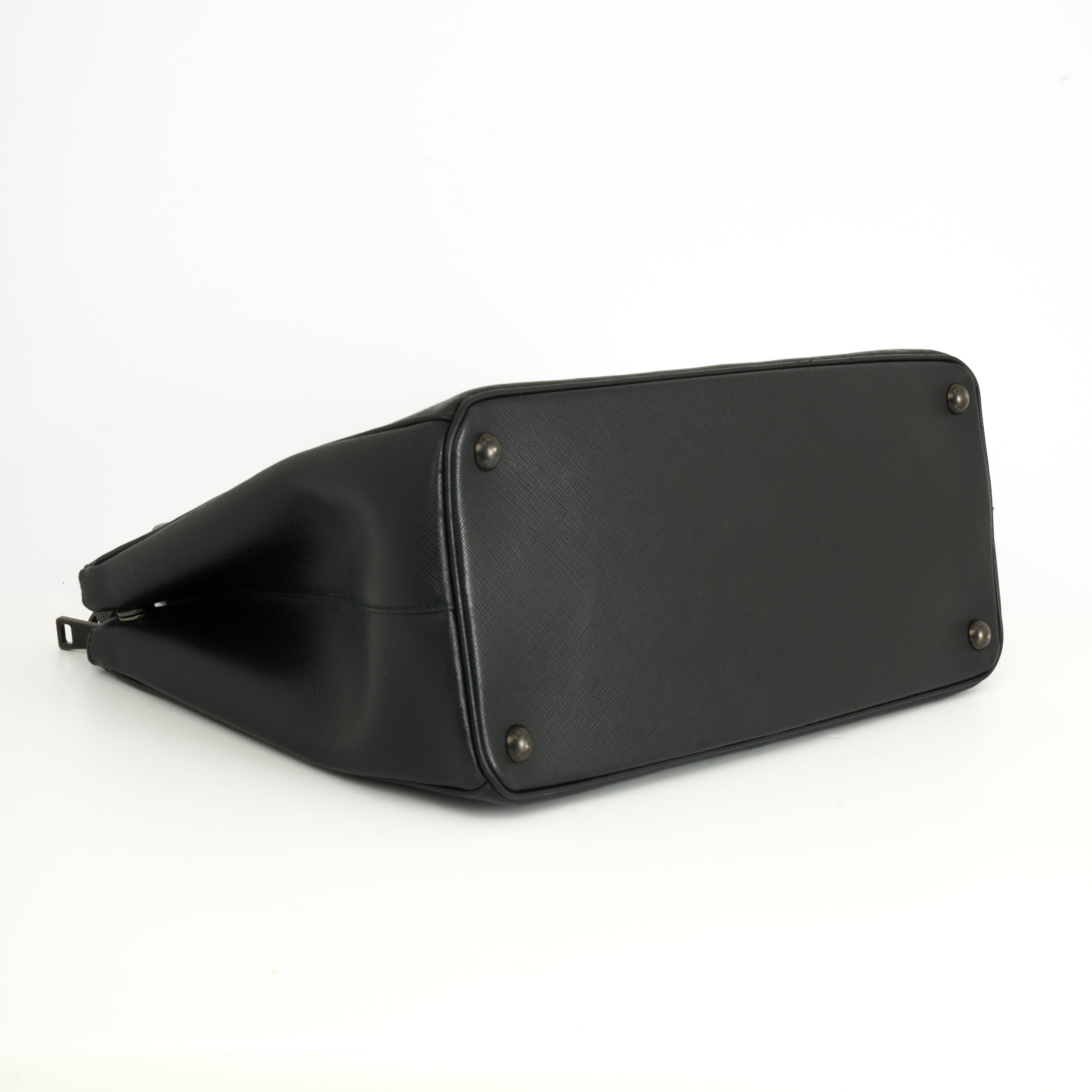 Prada Galleria Executive Tote Bag Black Saffiano Leder Handtasche