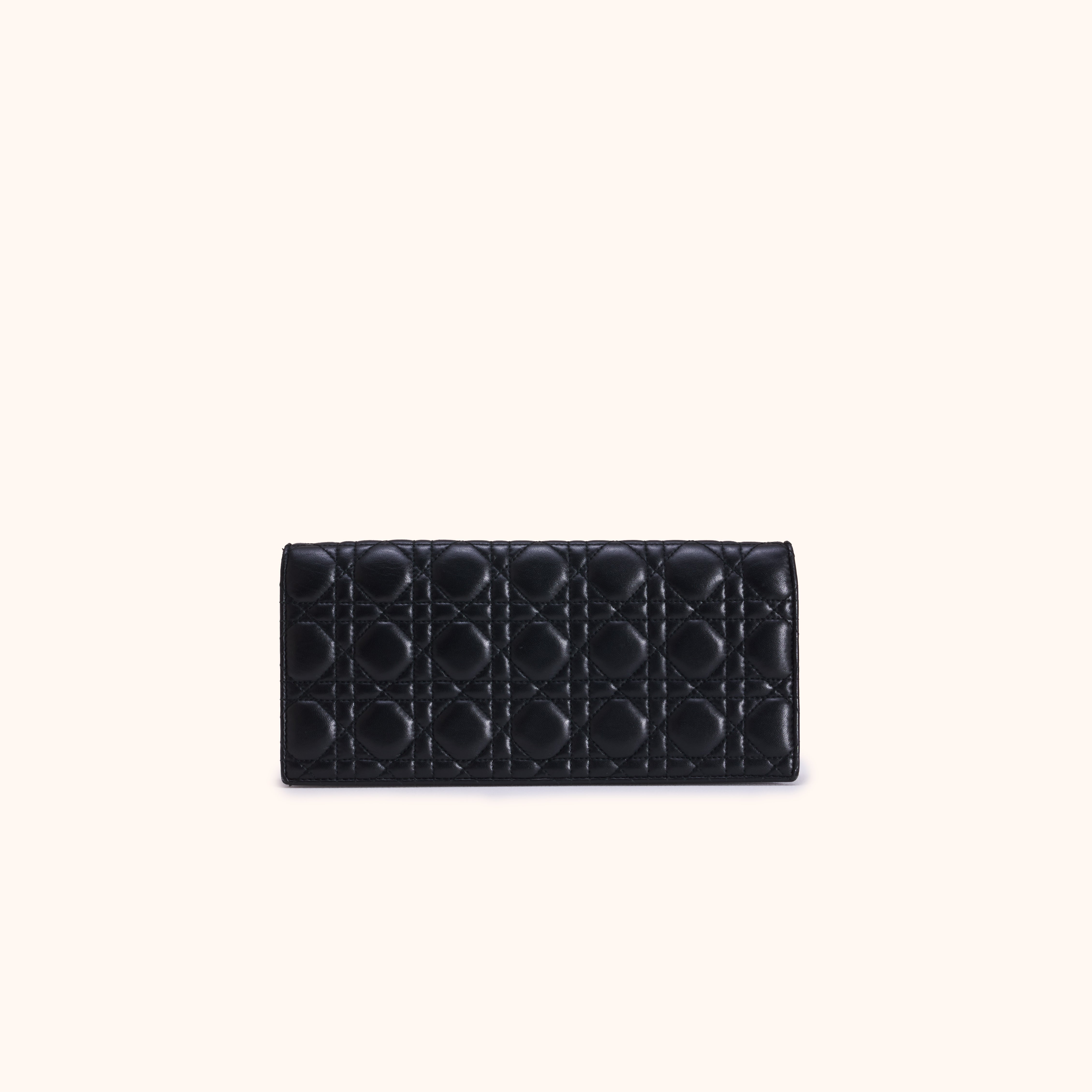 Christian Dior Lady Wallet on Chain Schwarz Schultertasche