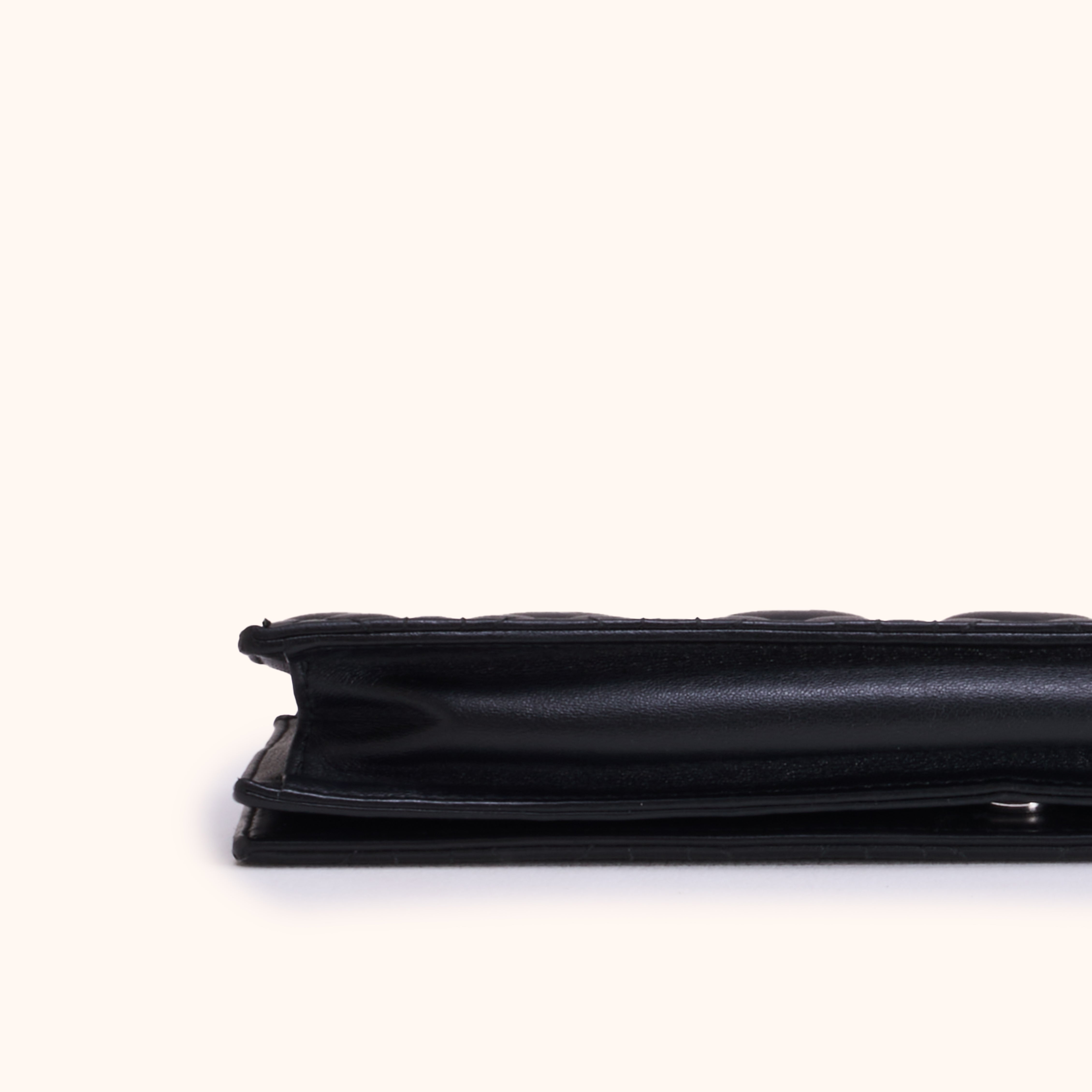 Christian Dior Lady Wallet on Chain Schwarz Schultertasche