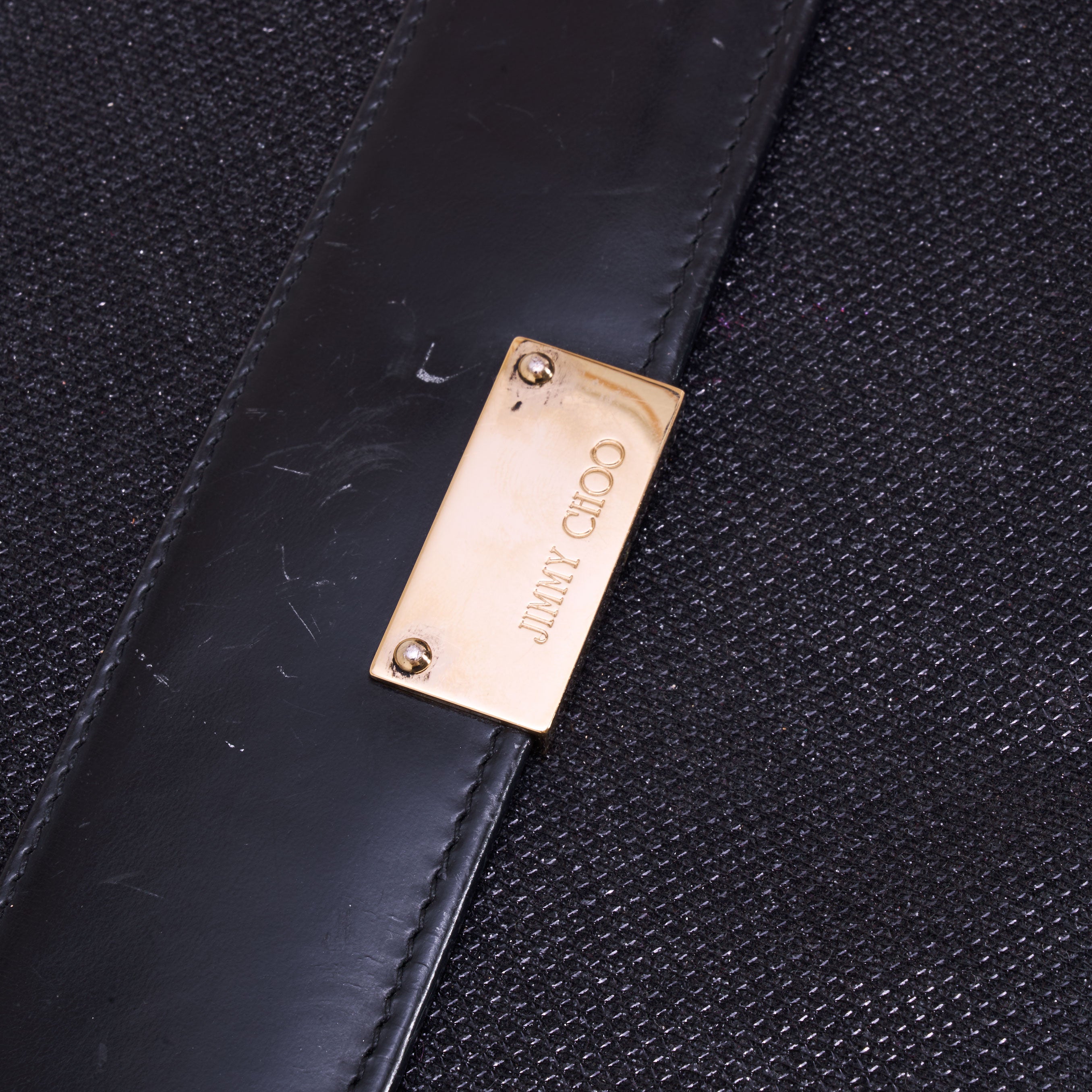 Jimmy Choo Black Fabric Clutch