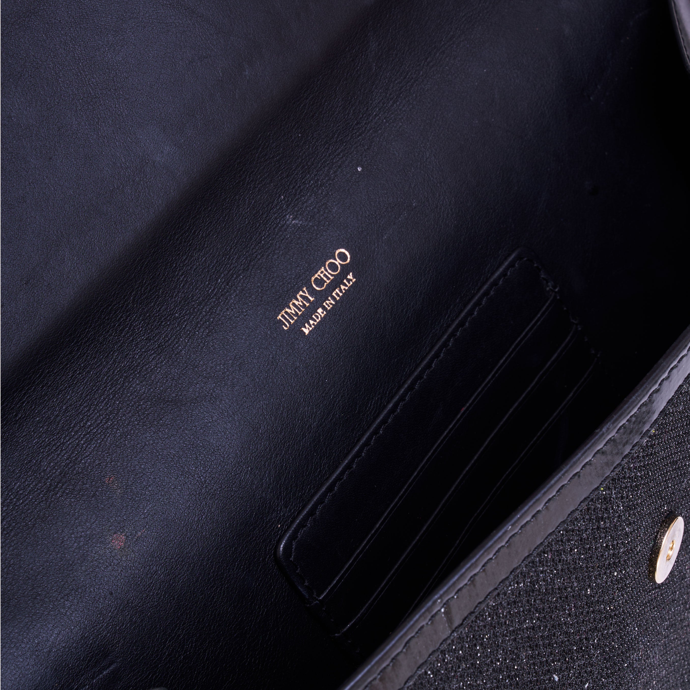Jimmy Choo Black Fabric Clutch
