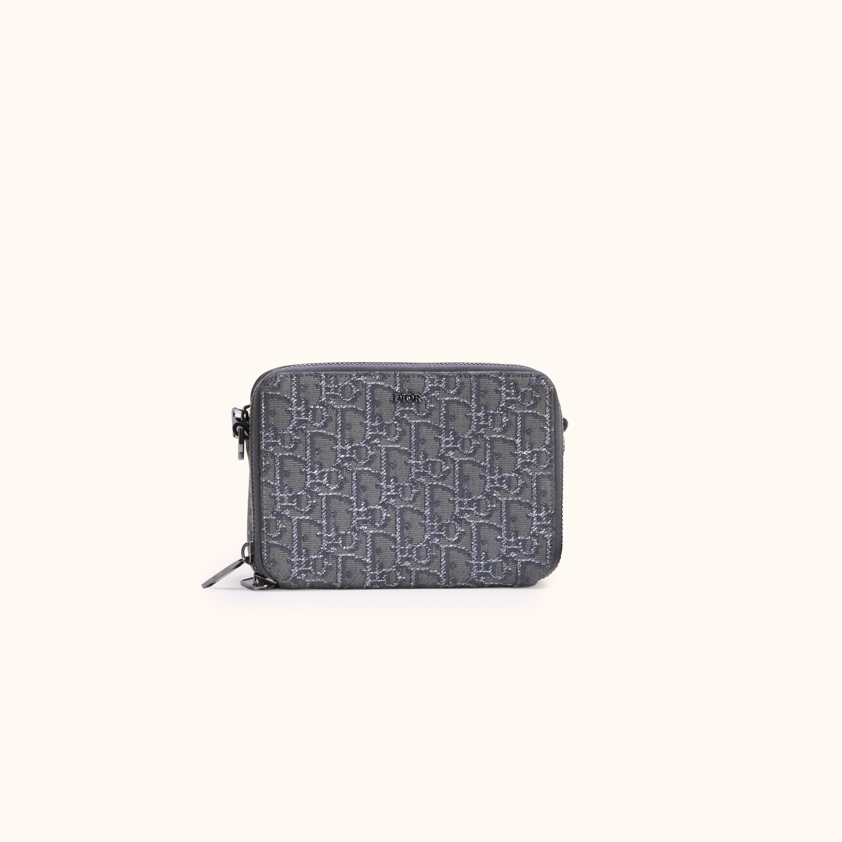 Dior Oblique Jacquard Messenger Bag Grau Schultertasche