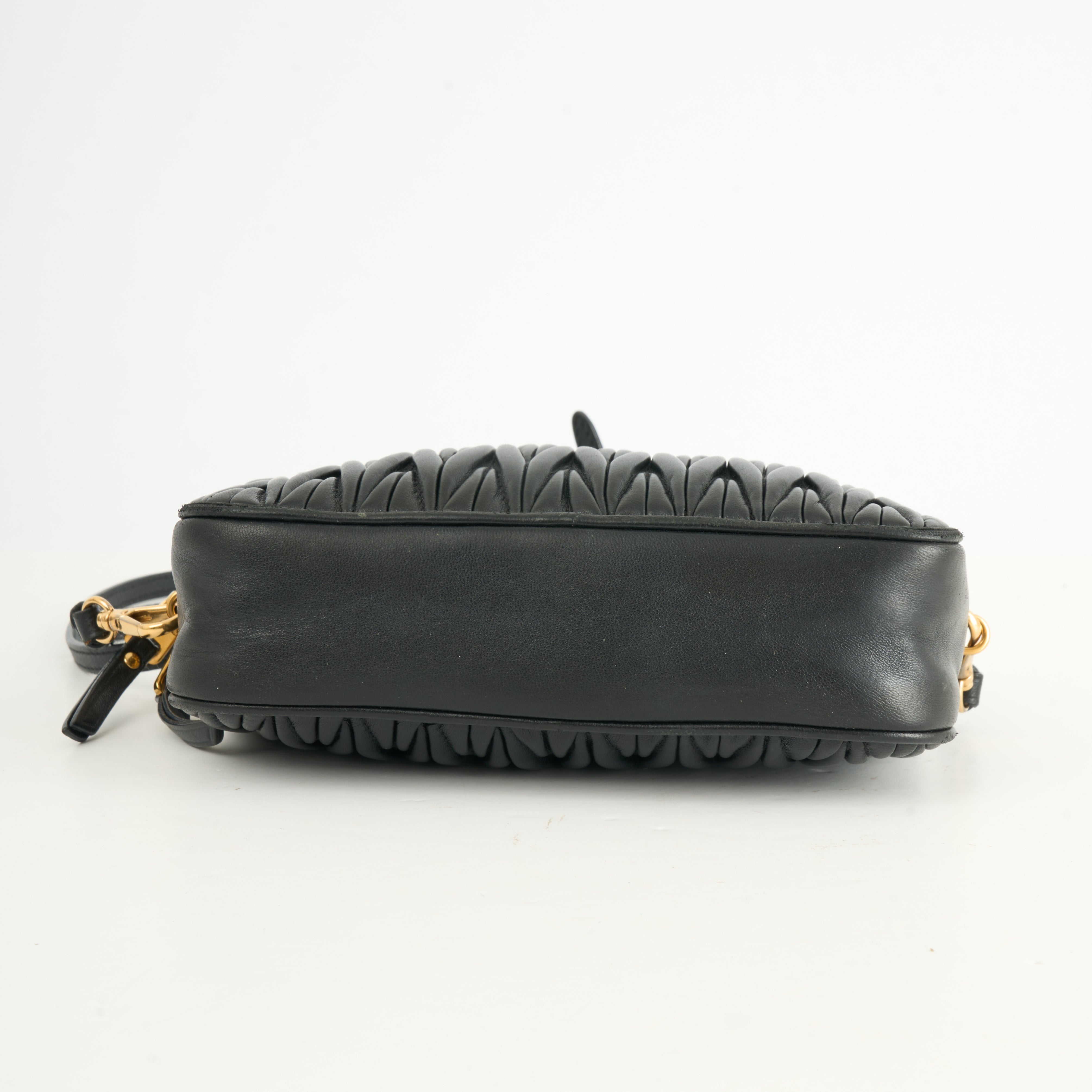 Miu Miu Matelassé Crossbody Bag Black
