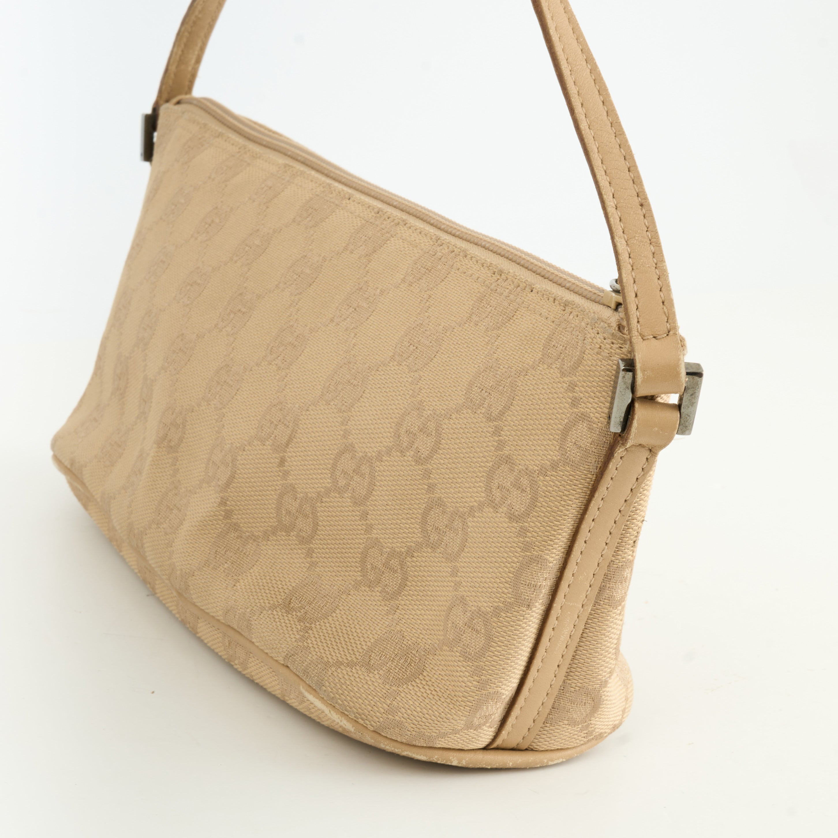 Gucci Mini Schultertasche aus GG Canvas – Beige
