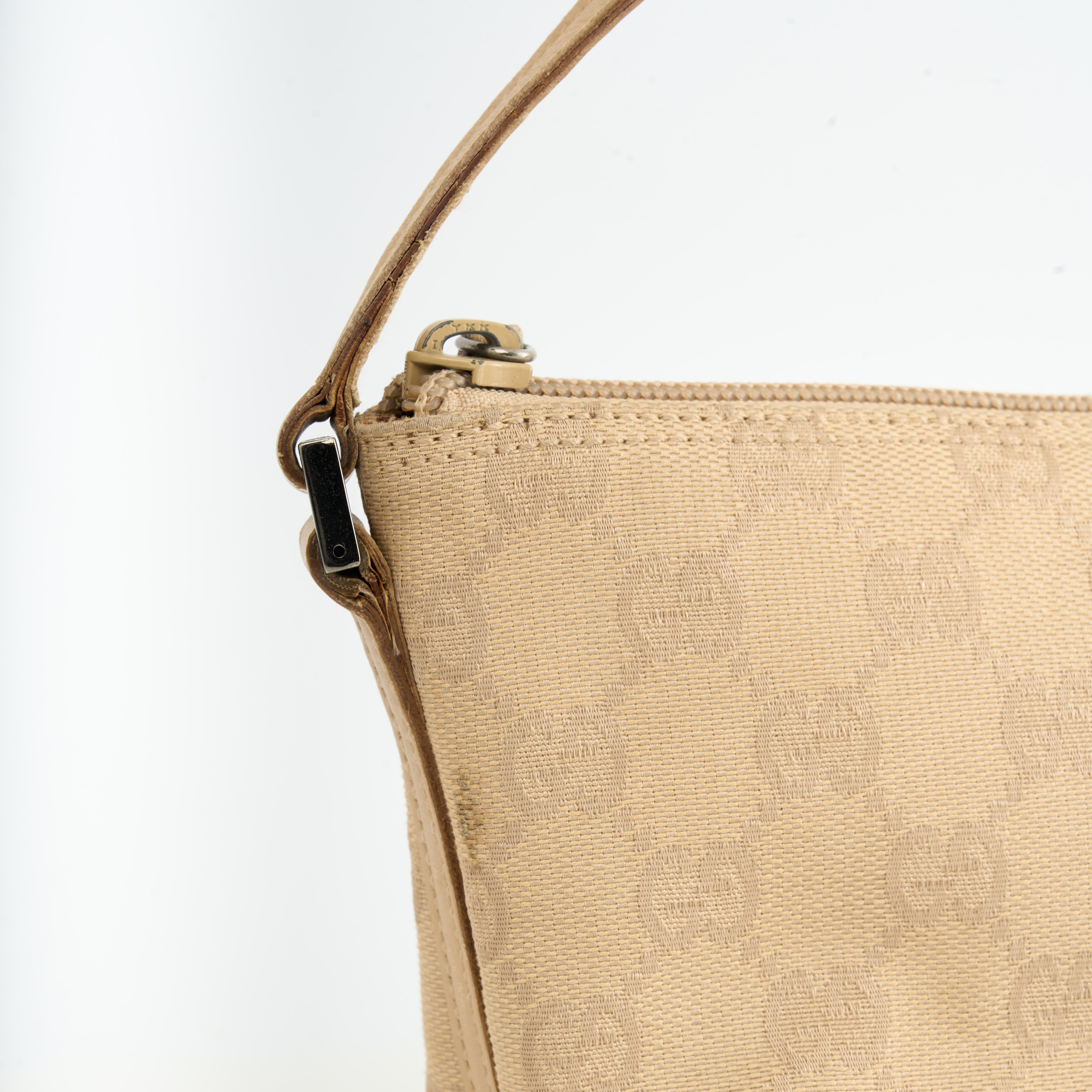 Gucci Mini Schultertasche aus GG Canvas – Beige