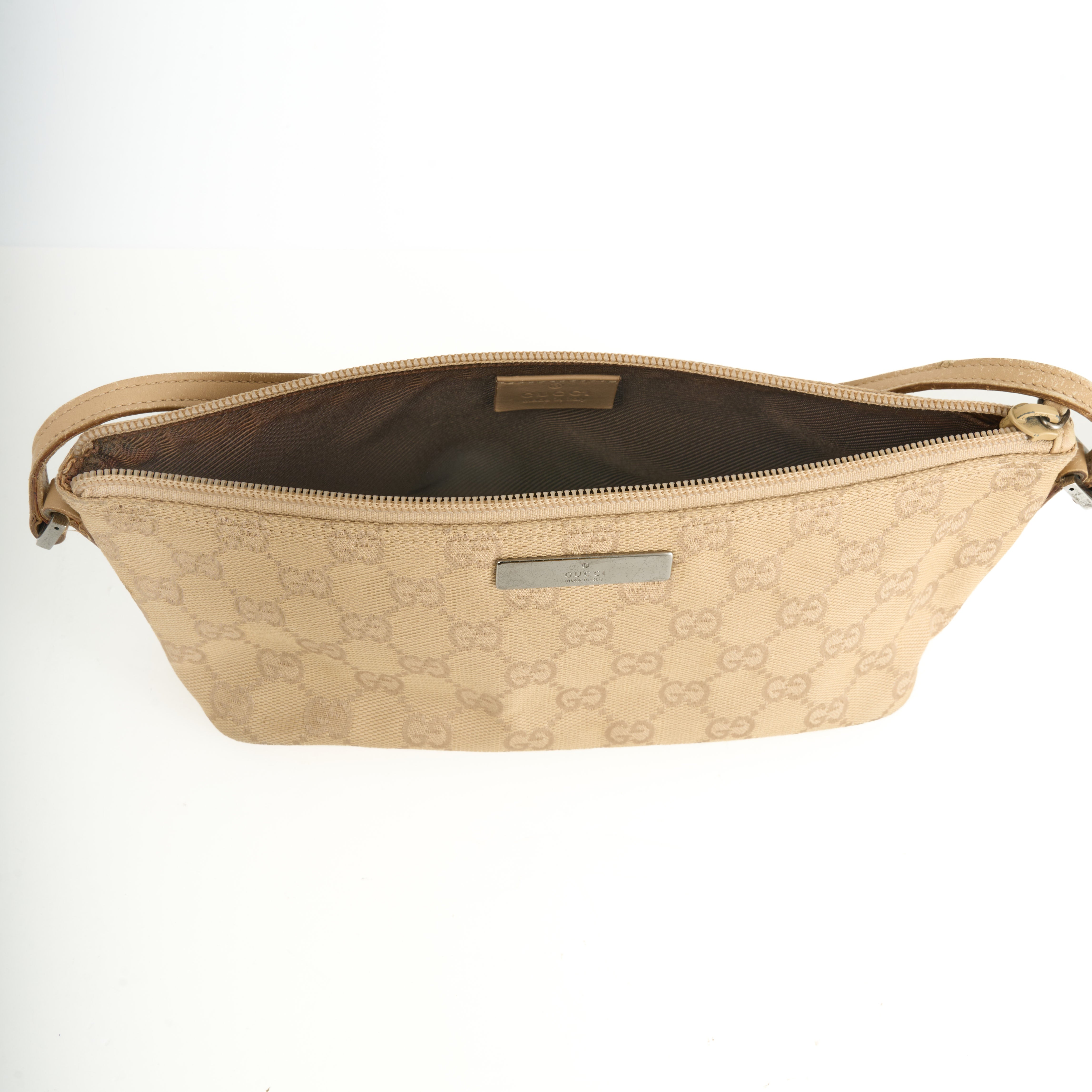 Gucci Mini Schultertasche aus GG Canvas – Beige