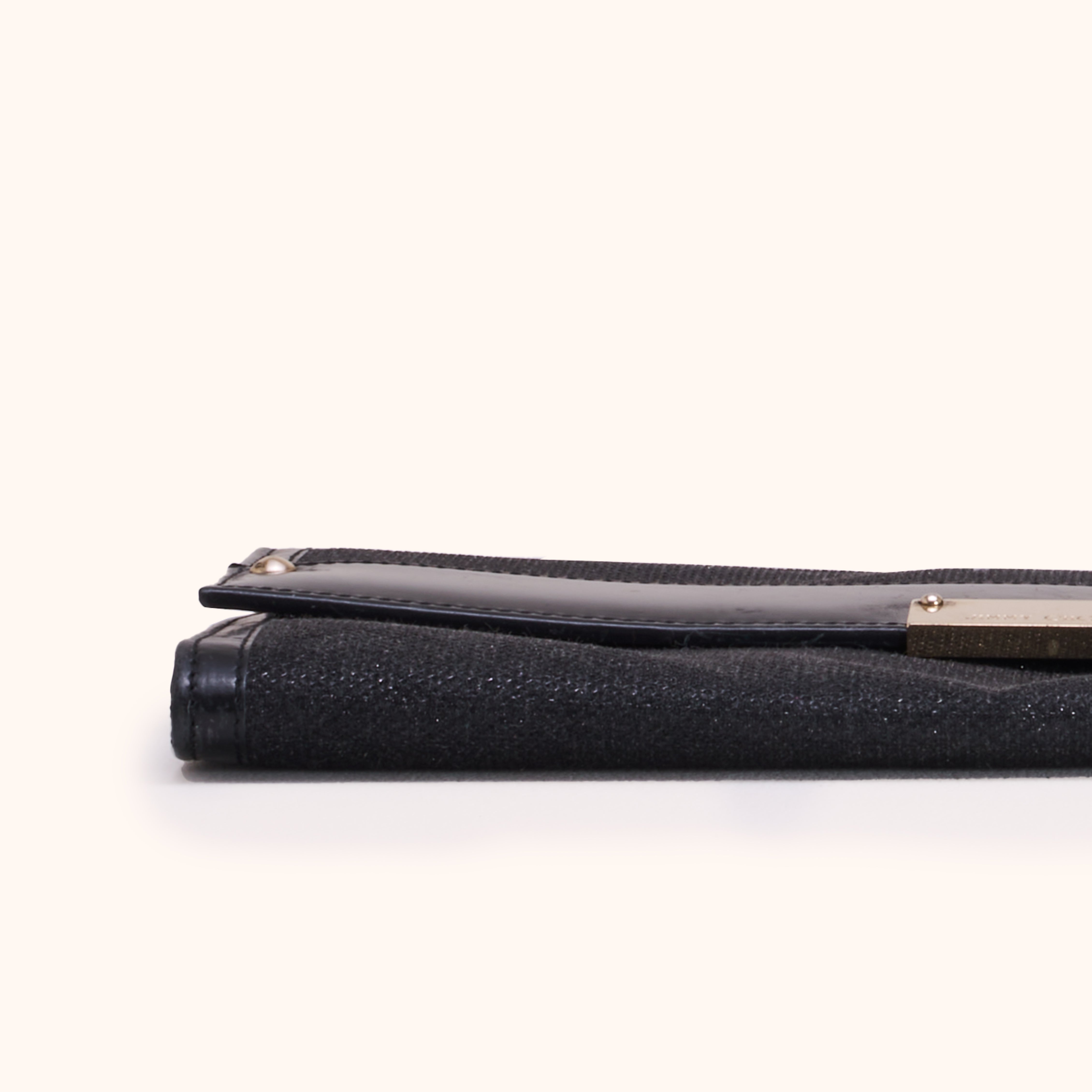 Jimmy Choo Black Fabric Clutch