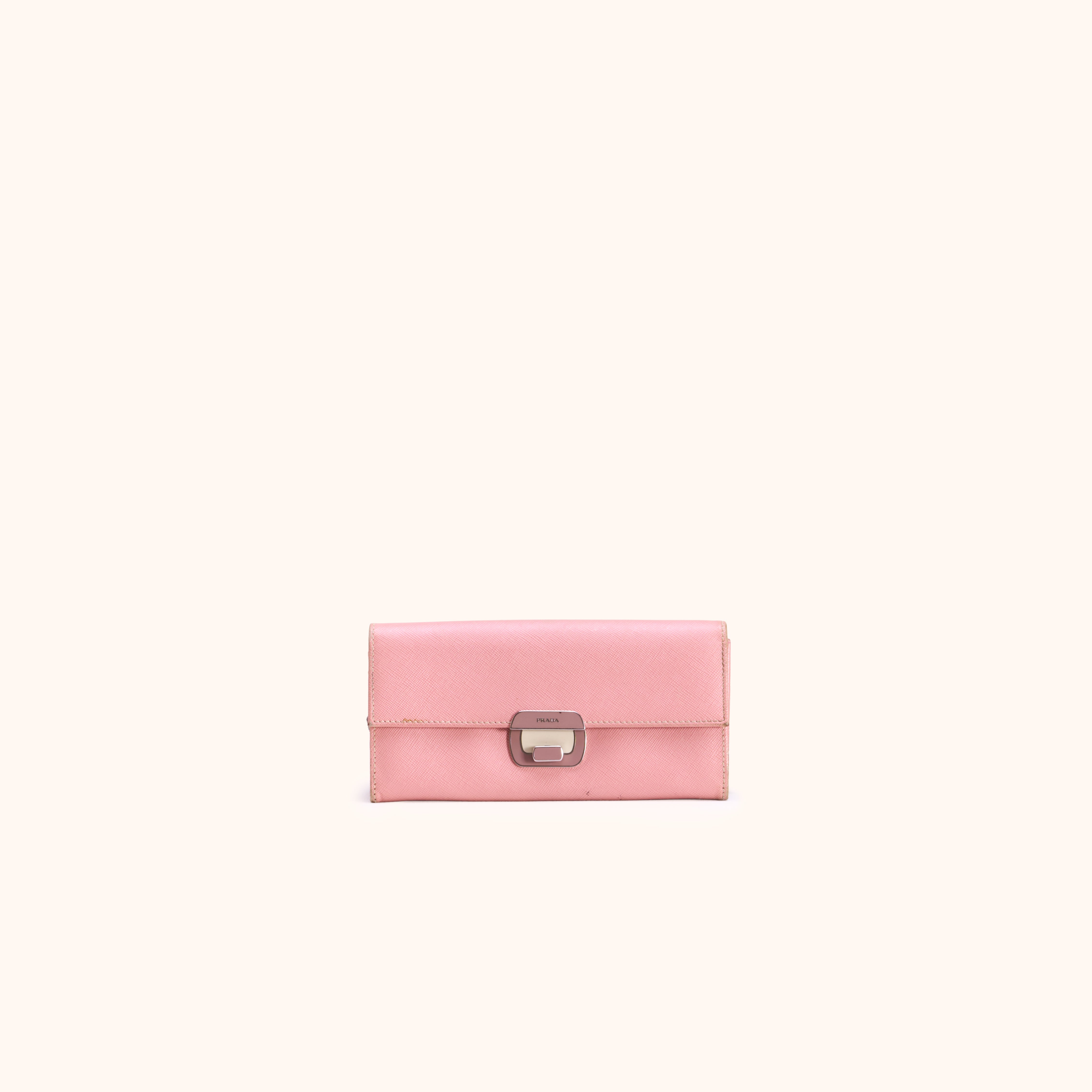 Prada Saffiano Pink Leder Wallet
