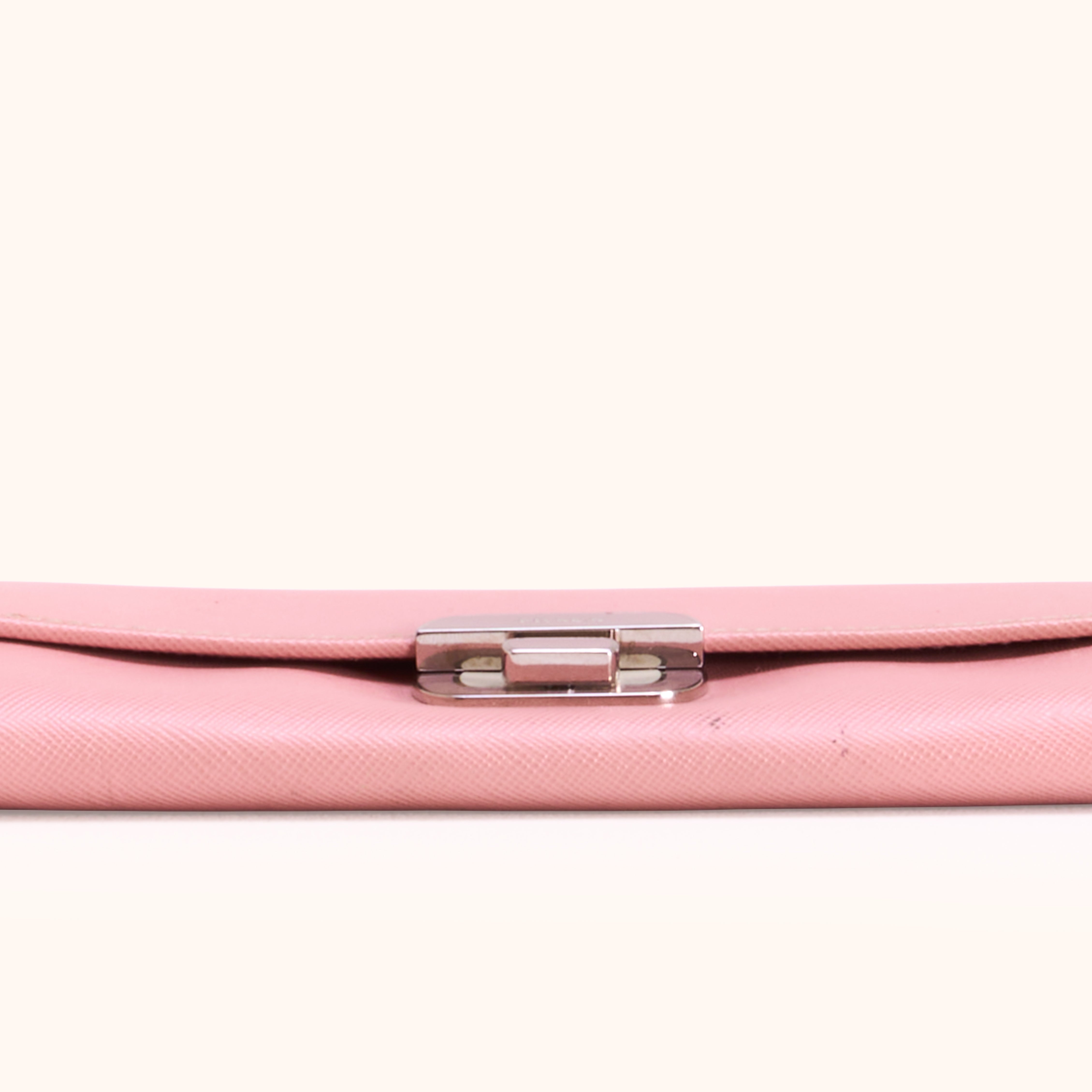 Prada Saffiano Pink Leder Wallet