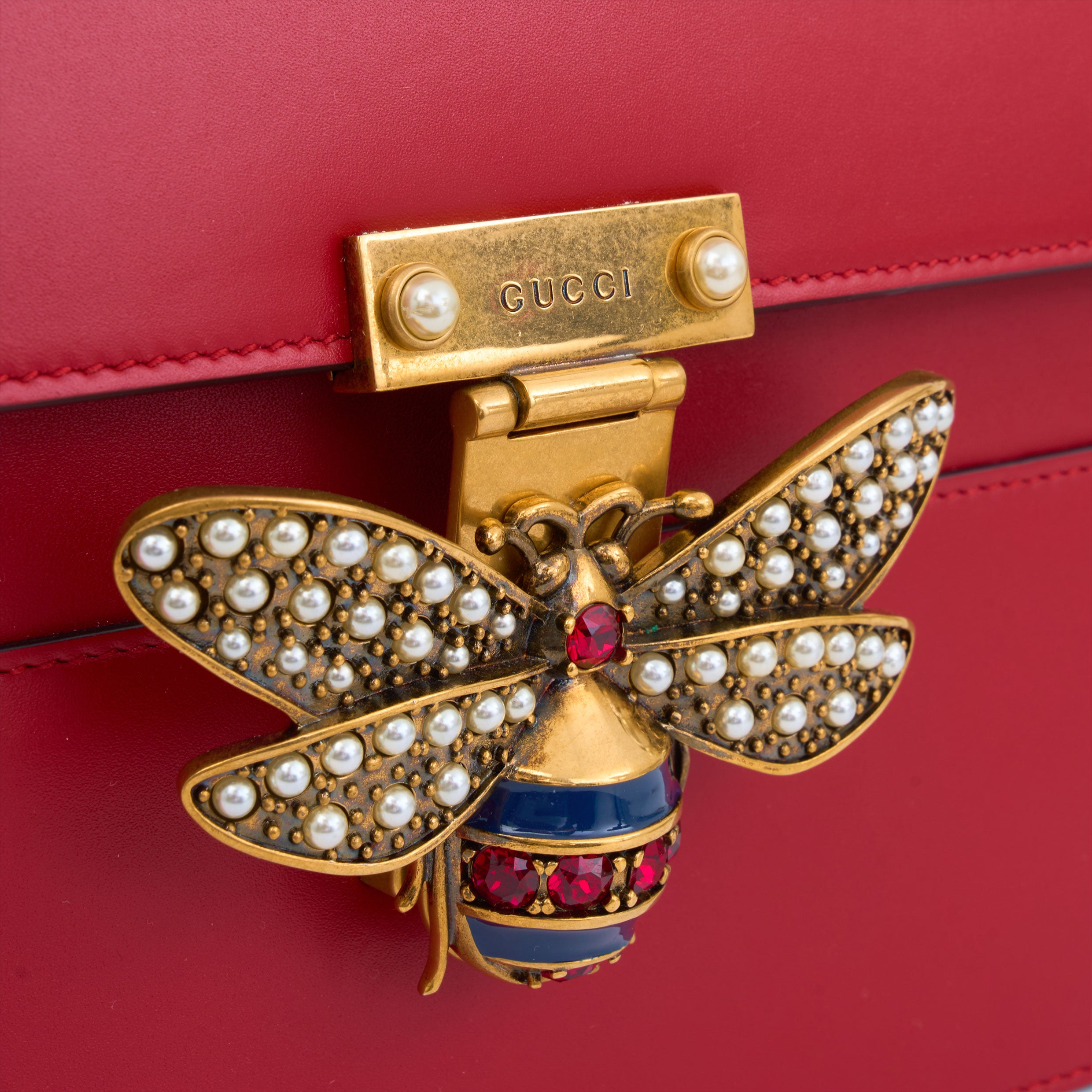 Gucci Queen Margaret Top Handle Bag Red