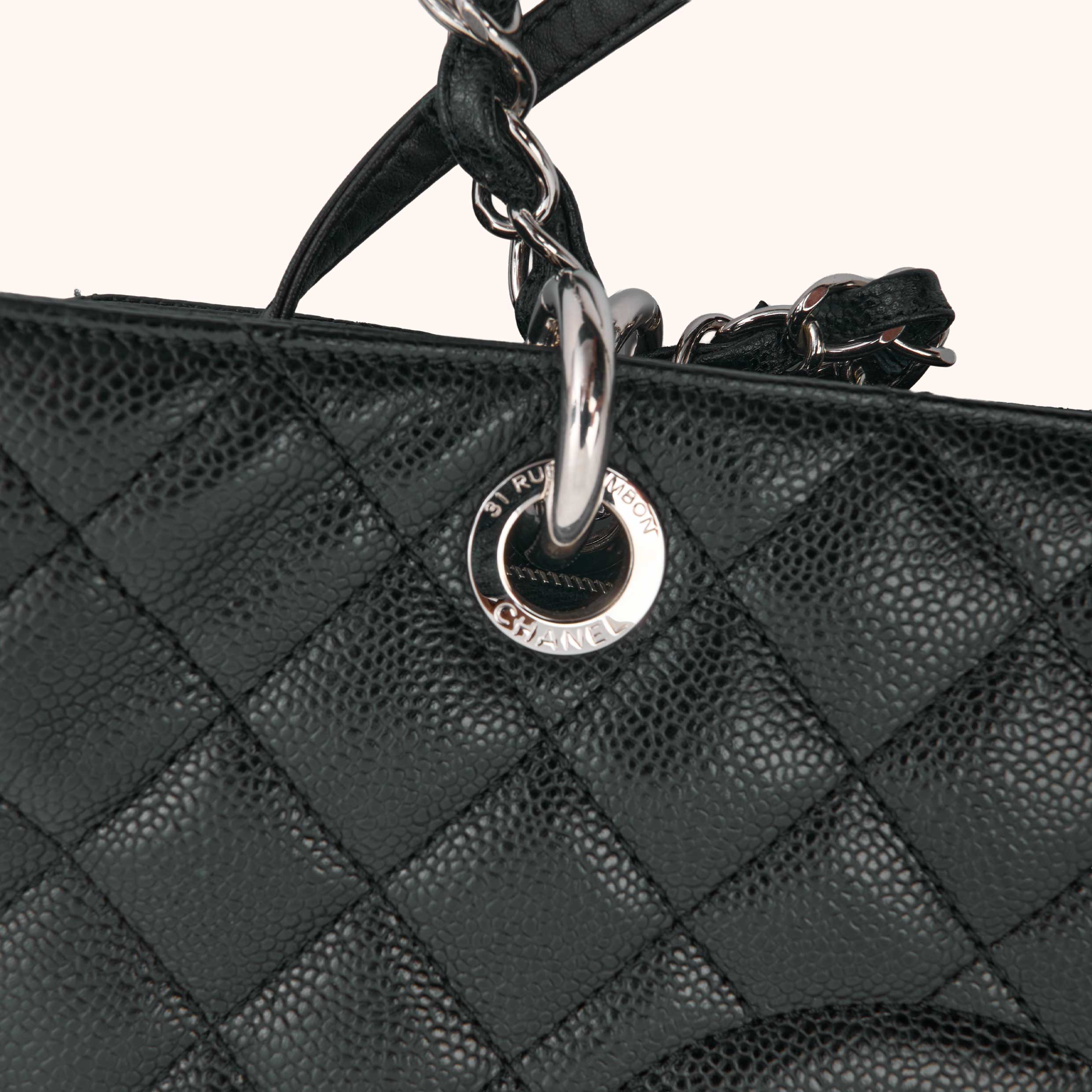 Chanel Grand Shopping Tote Caviar Schwarz Handtasche