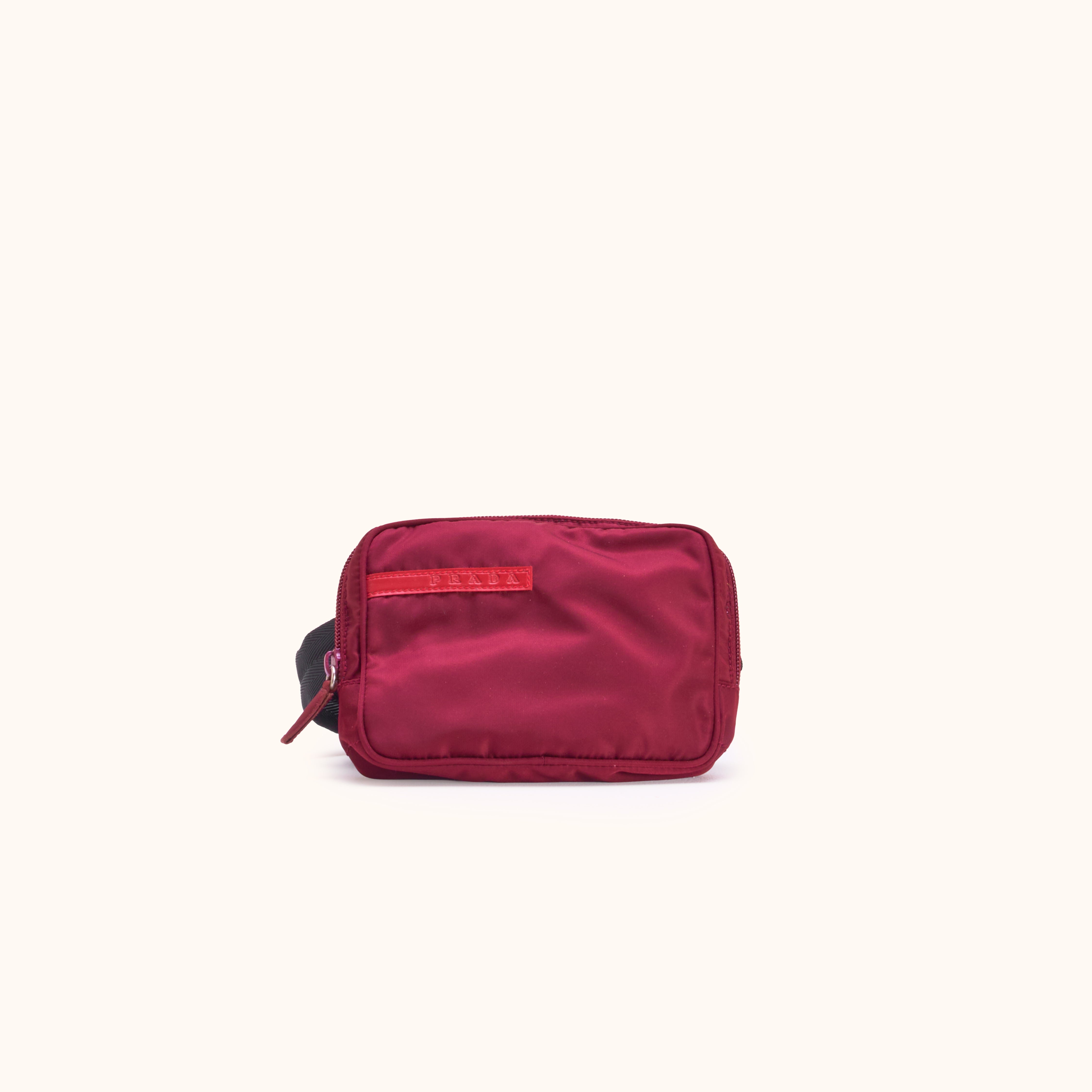 Prada Tessuto Nylon Belt Bag Rot Bauchtasche