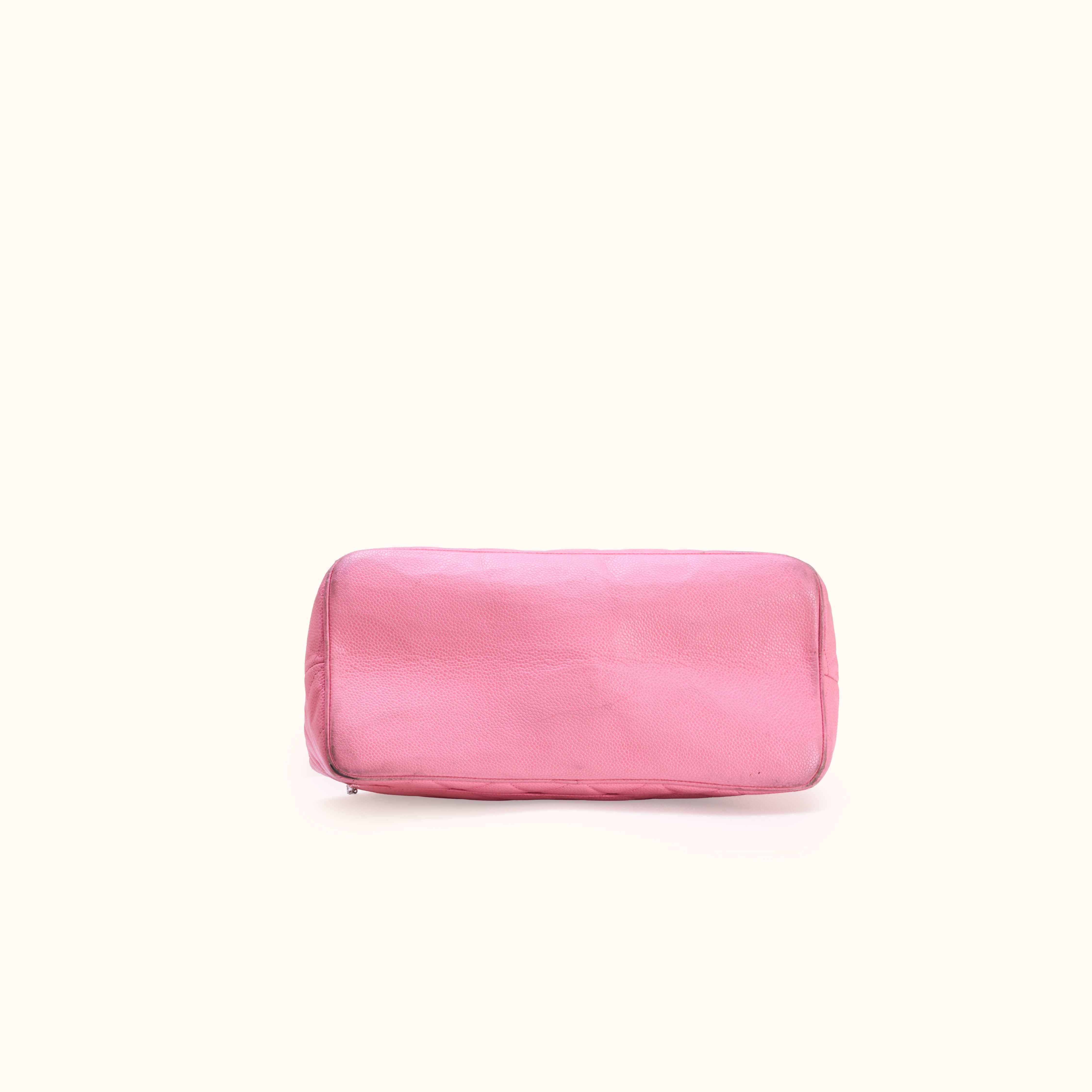 Chanel Medallion Shopping Tote Pink Caviar Leather Handtasche