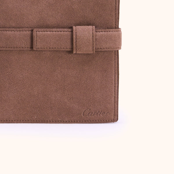 Cartier Schmucketui Veloursleder Braun