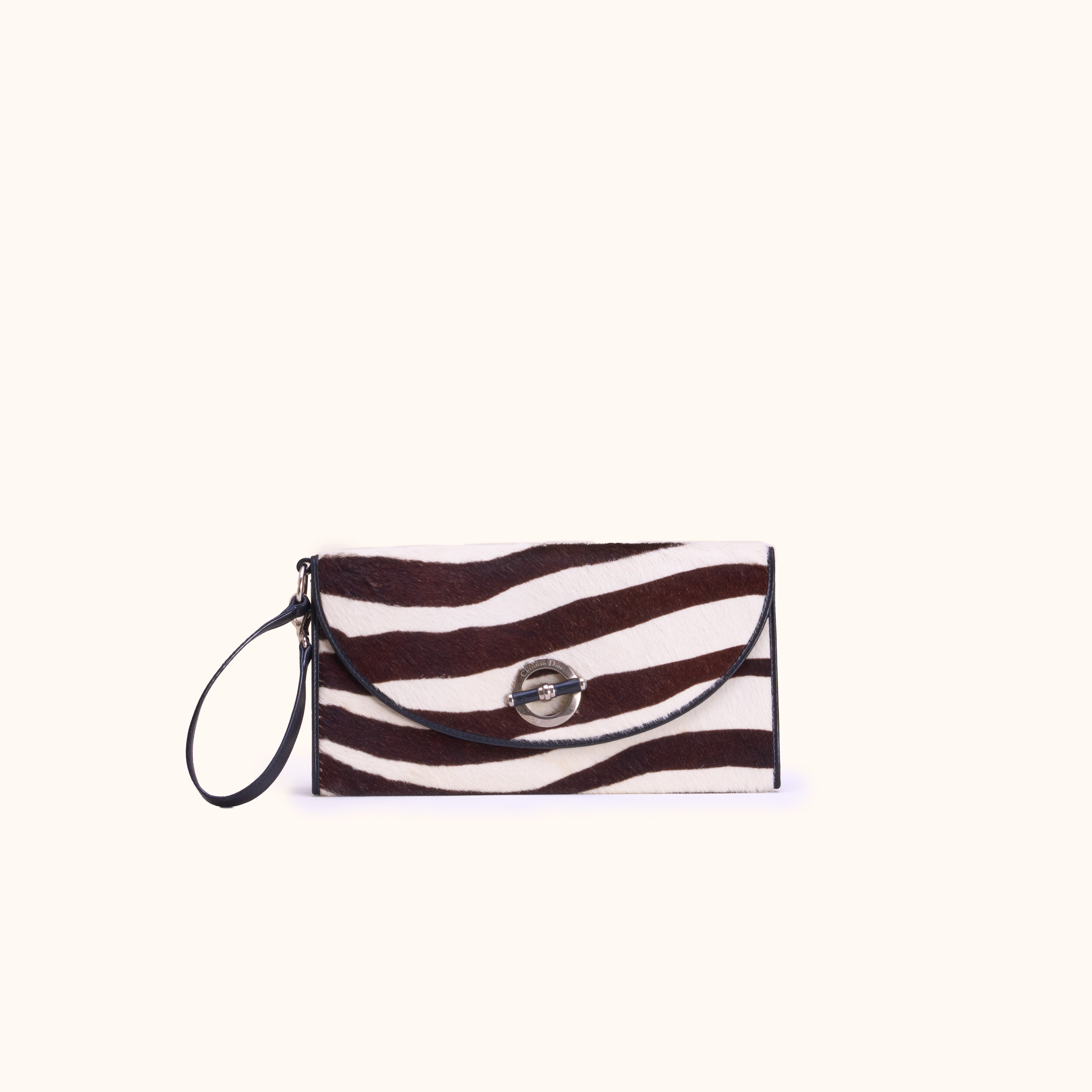Christian Dior Zebra Print Calf Hair Pochette