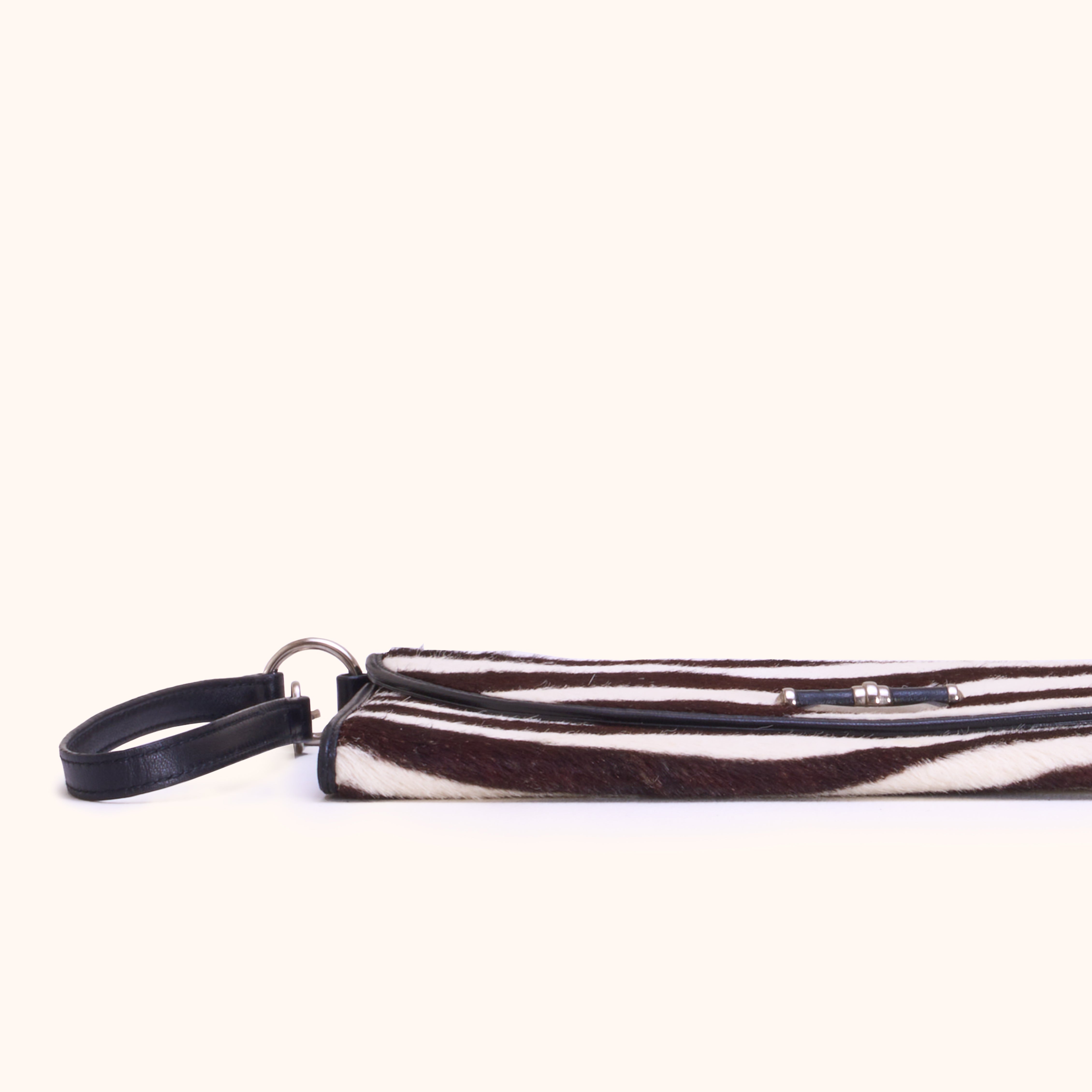 Christian Dior Zebra Print Calf Hair Pochette