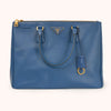 Prada Galleria Tote Large aus Saffiano-Leder in Blau