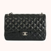 Chanel Classic Double Flap Bag Jumbo Schwarz Lambskin