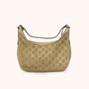 Gucci Baguette GG Monogram Gold Suede