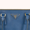 Prada Galleria Tote Large aus Saffiano-Leder in Blau