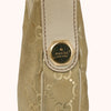 Gucci Baguette GG Monogram Gold Suede