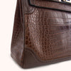 Hermès Kelly 32 Sellier Alligator & Box Calf Marron