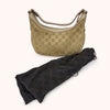 Gucci Baguette GG Monogram Gold Suede