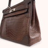 Hermès Kelly 32 Sellier Alligator & Box Calf Marron