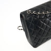 Chanel Classic Maxi Flap Bag in Caviar Leder mit Silber-Hardware