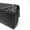 Chanel Classic Maxi Flap Bag in Caviar Leder mit Silber-Hardware
