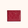 Chanel Classic CompactQuilted Wallet Rot