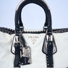 Prada Studded Two-Tone Satchel Handbag