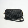 Miu Miu Matelassé Crossbody Bag Black