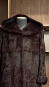 Anastasia Fox Coat Bordeaux