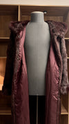 Anastasia Fox Coat Bordeaux