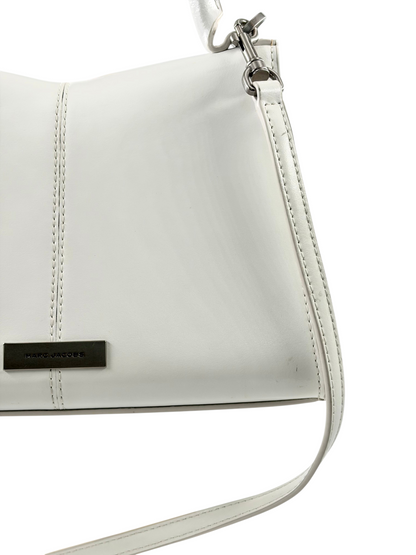 Wintage Marc Jacobs The St. Marc Handtasche aus weißem Glattleder mit silberner Hardware und Tragehenkel