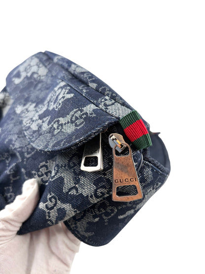 Gucci GG Monogram Camouflage Denim Belt Bag