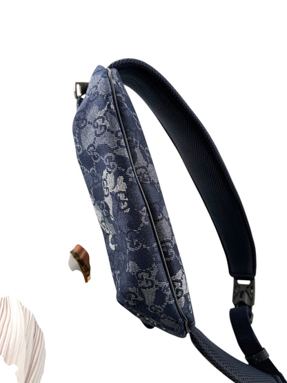 Gucci GG Monogram Camouflage Denim Belt Bag
