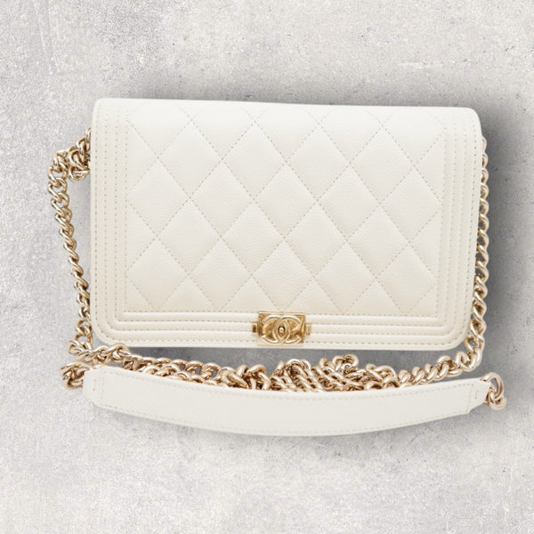 Chanel Boy Caviar Wallet on Chain
