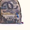 Chanel Graffiti Canvas Backpack 37 Rue Cambon Paris Rucksack