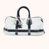 Prada Studded Two-Tone Satchel Handbag