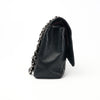 Chanel Classic Maxi Flap Bag in Caviar Leder mit Silber-Hardware
